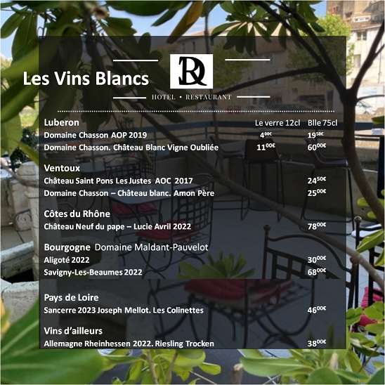 les vins blancs