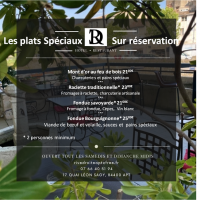 les plats spéciaux sur réservation